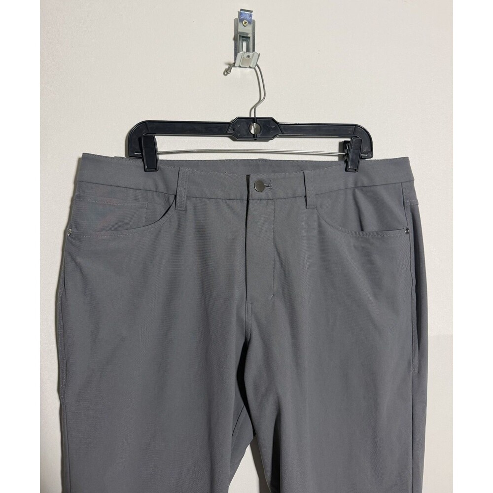 Lululemon Pants Mens 35  ABC Slim-Fit 5 Pocket Pant Gray Warpstreme 35X28 - Picture 6 of 11